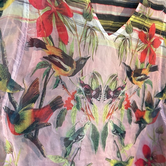 ONE WORLD Pink Multicolor Floral Blouse - Picture 5 of 12